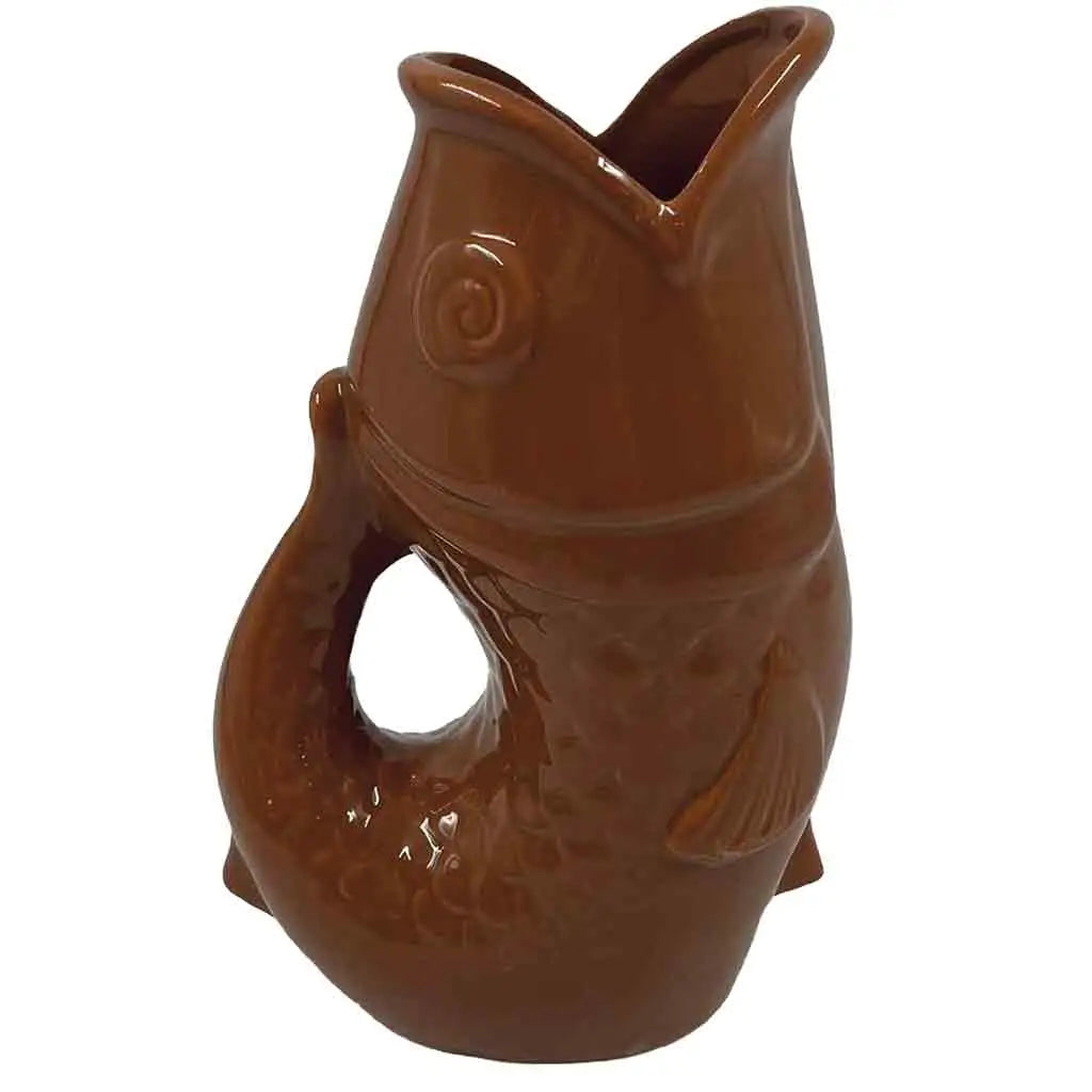 Pichet / Vase Poisson - Marron