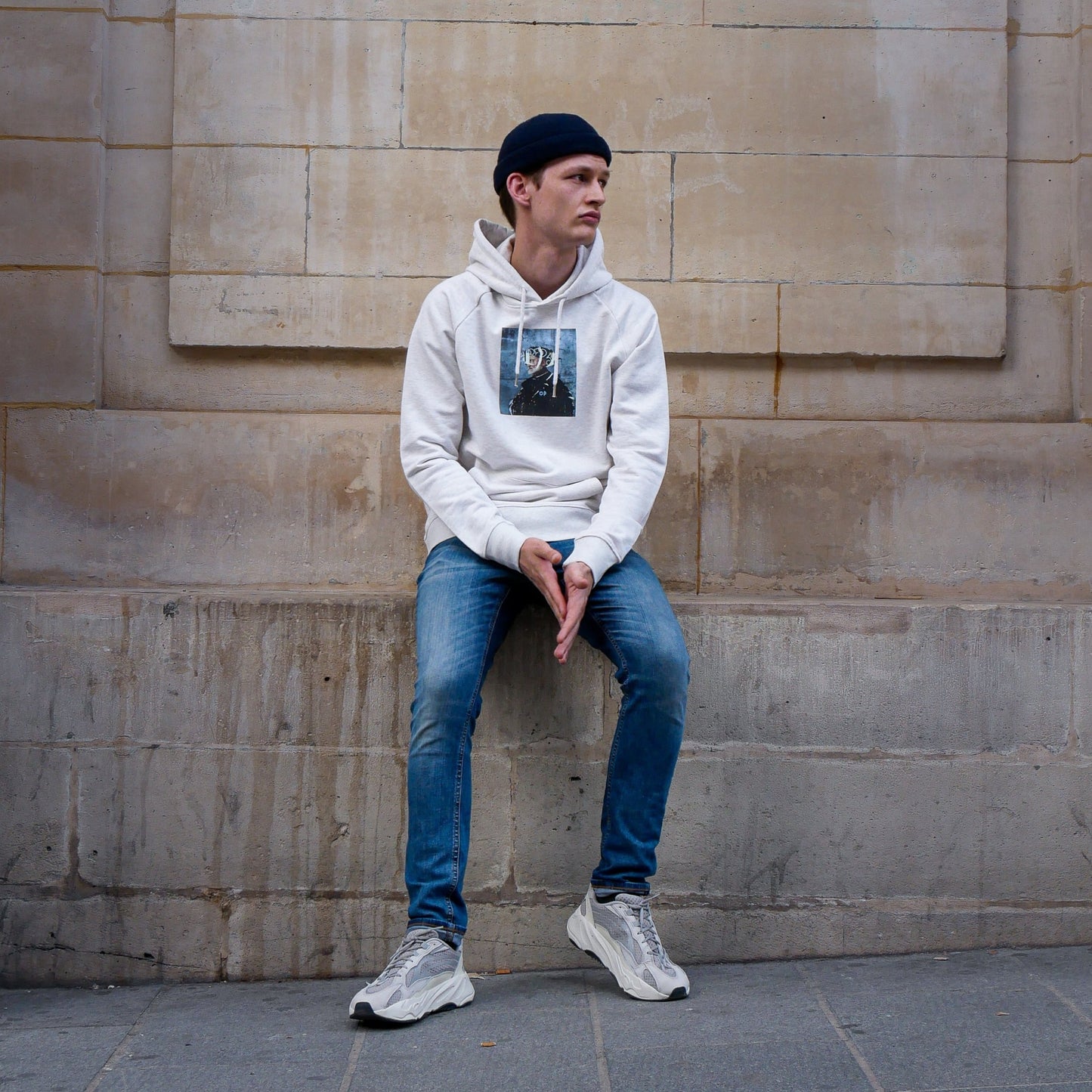Hoodie "Sacerdote" - Blanc écru