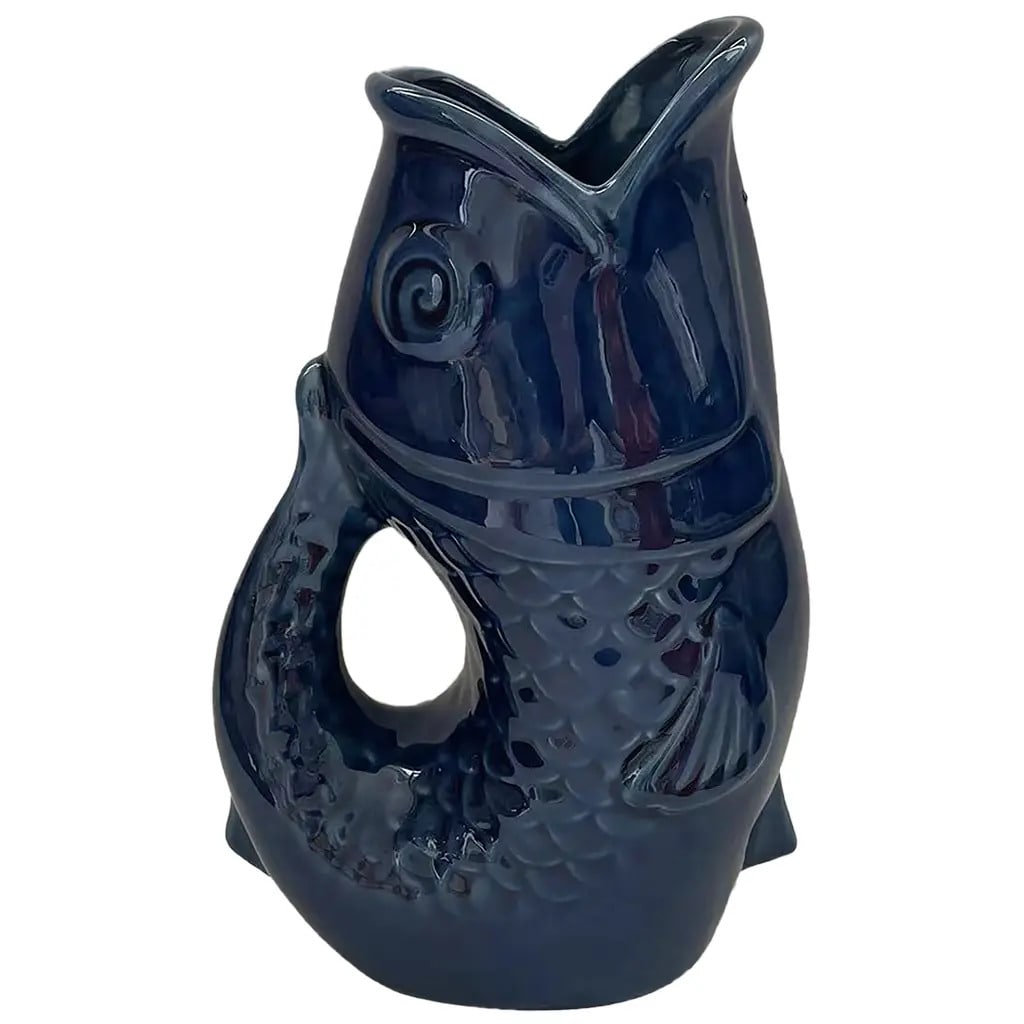 Pichet / Vase Poisson - Bleu