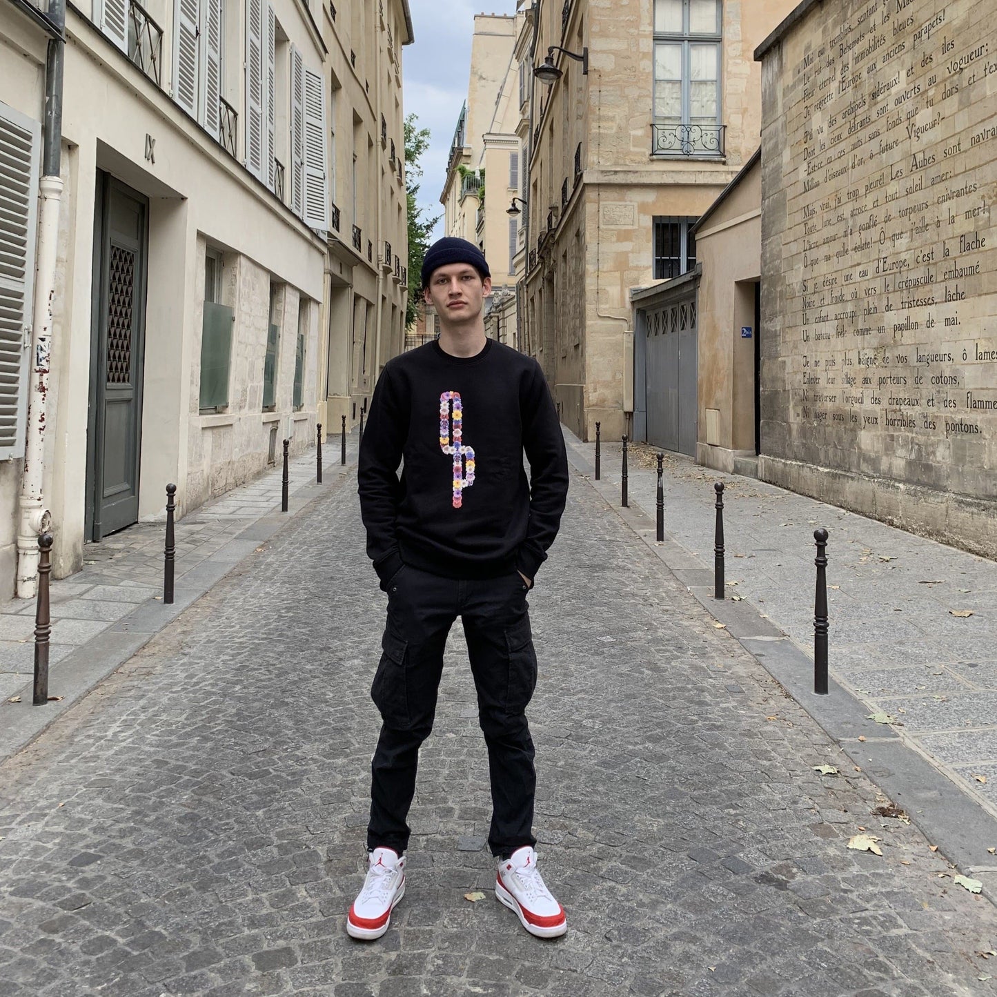 Crewneck Fiore - Black - Ombre Parisienne