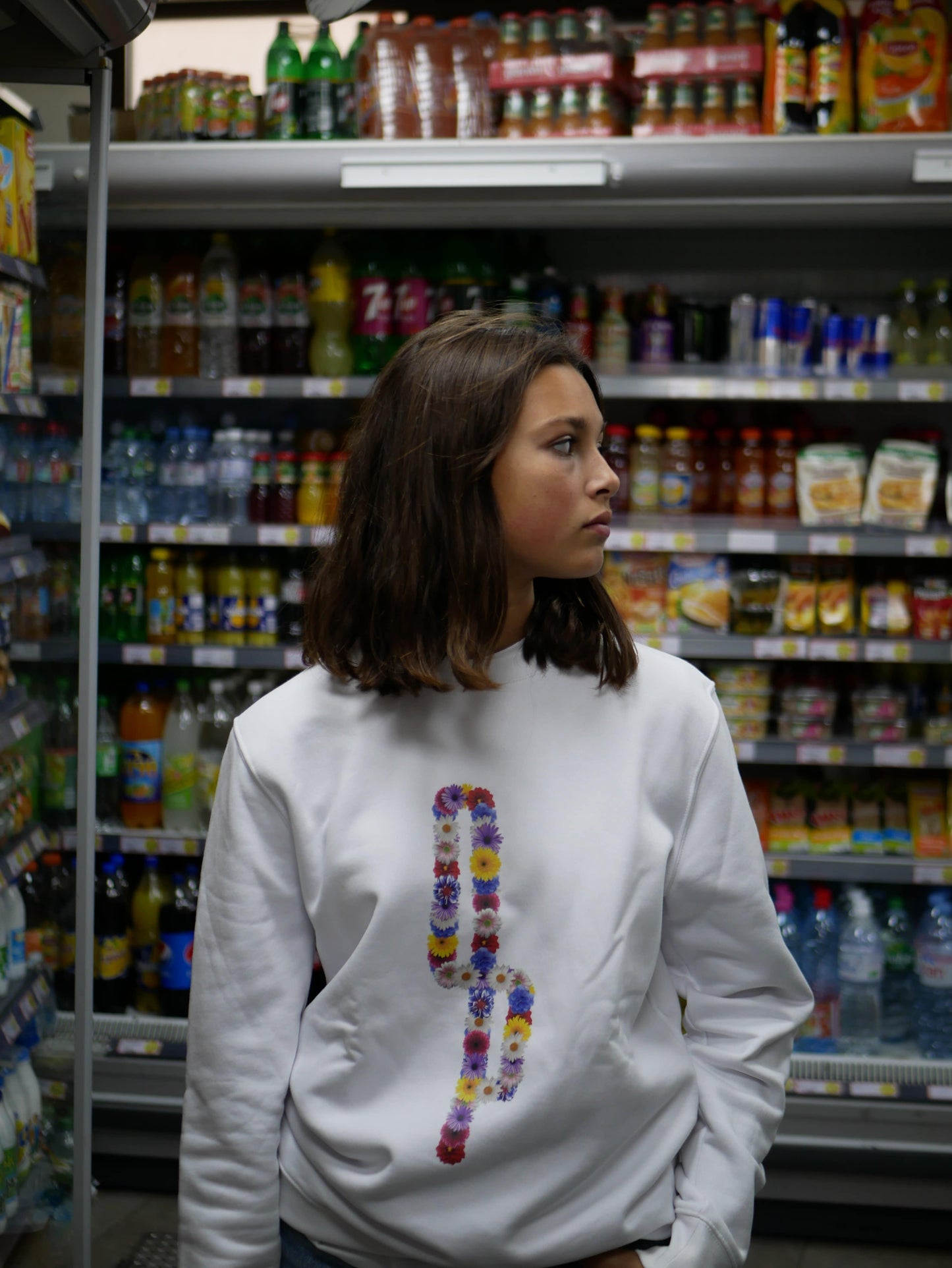 Crewneck Fiore - White - Ombre Parisienne