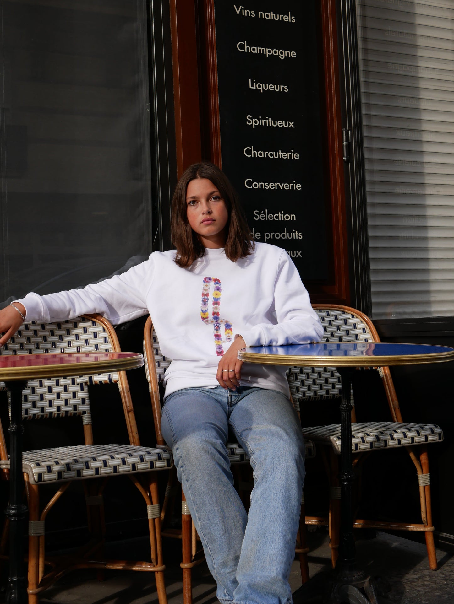 Crewneck Fiore - White - Ombre Parisienne