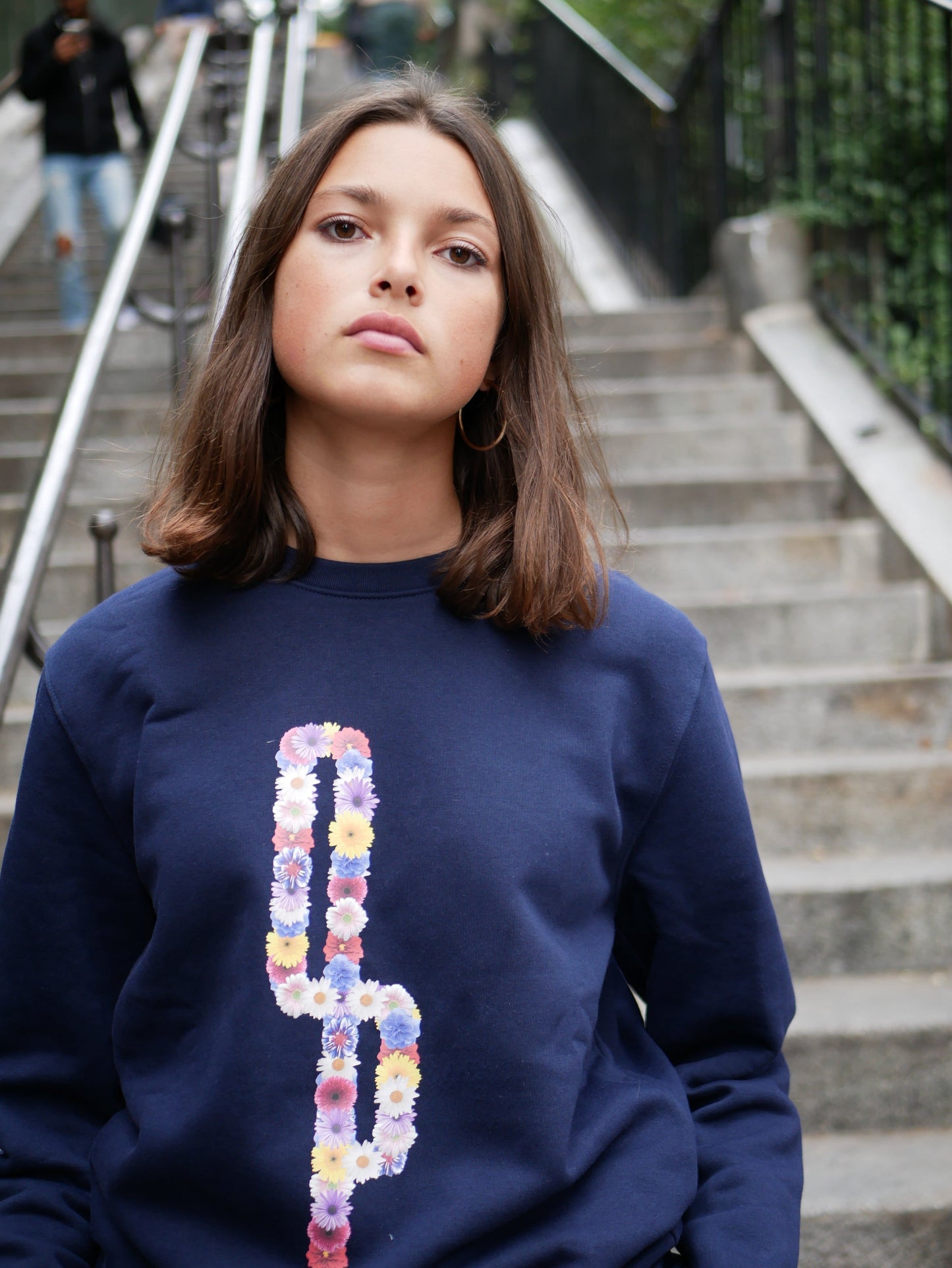 Crewneck Fiore - Navy - Ombre Parisienne