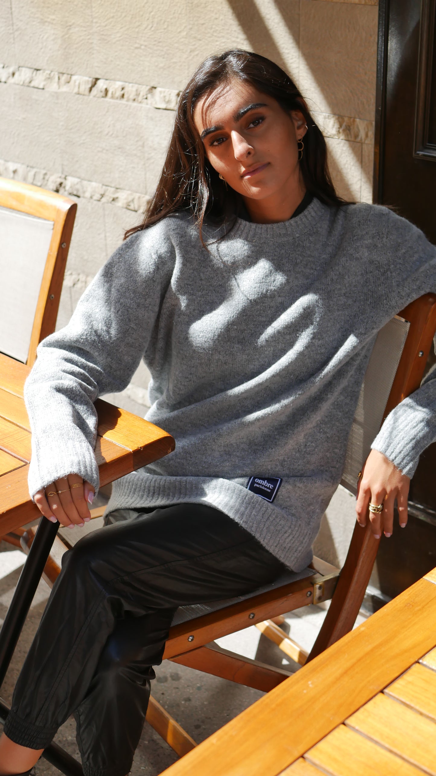 Pull en laine Hilla - Light Grey - Ombre Parisienne