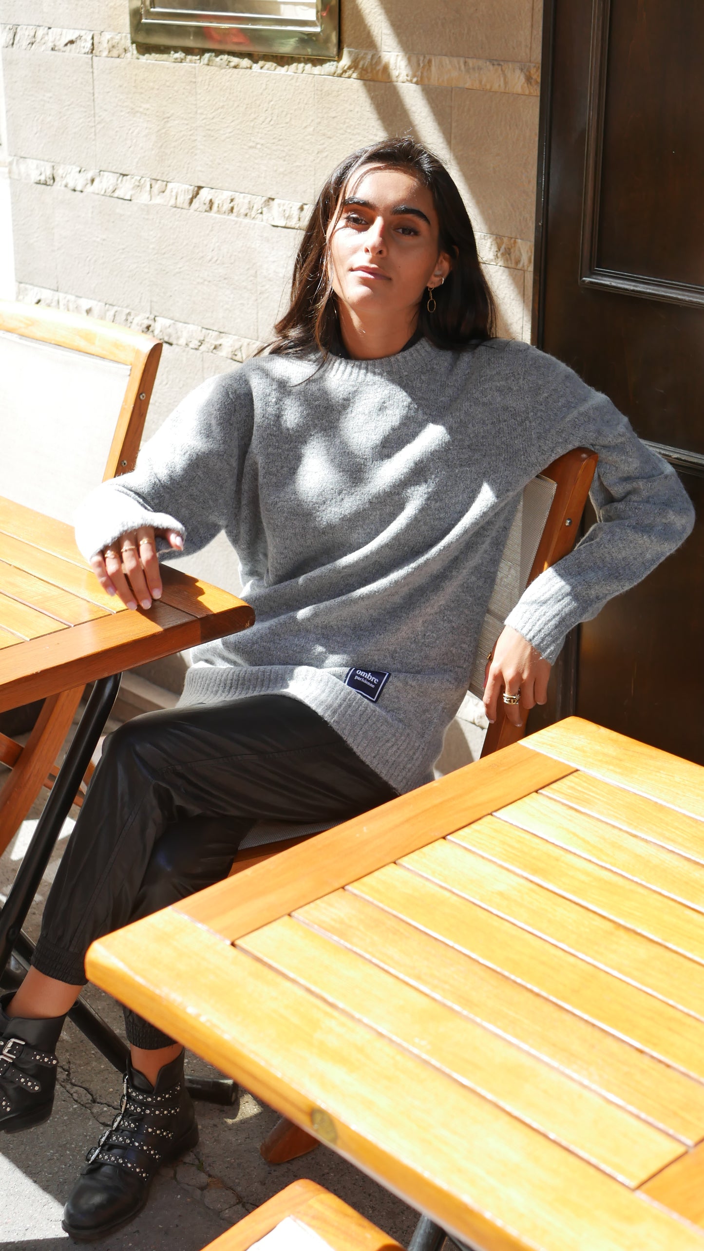 Pull en laine Hilla - Light Grey - Ombre Parisienne