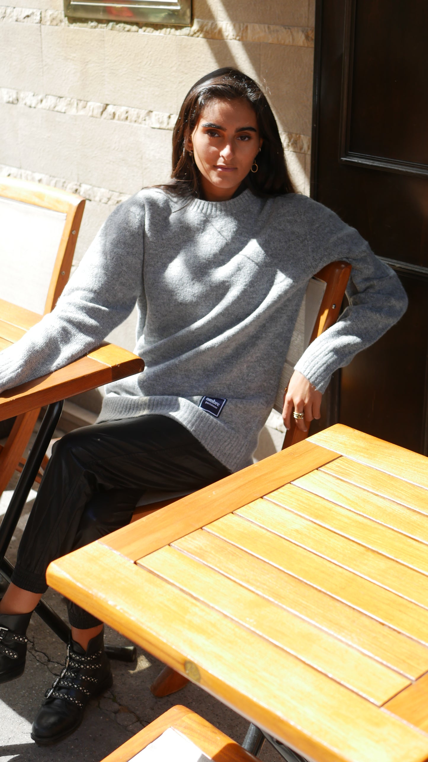 Pull en laine Hilla - Light Grey - Ombre Parisienne