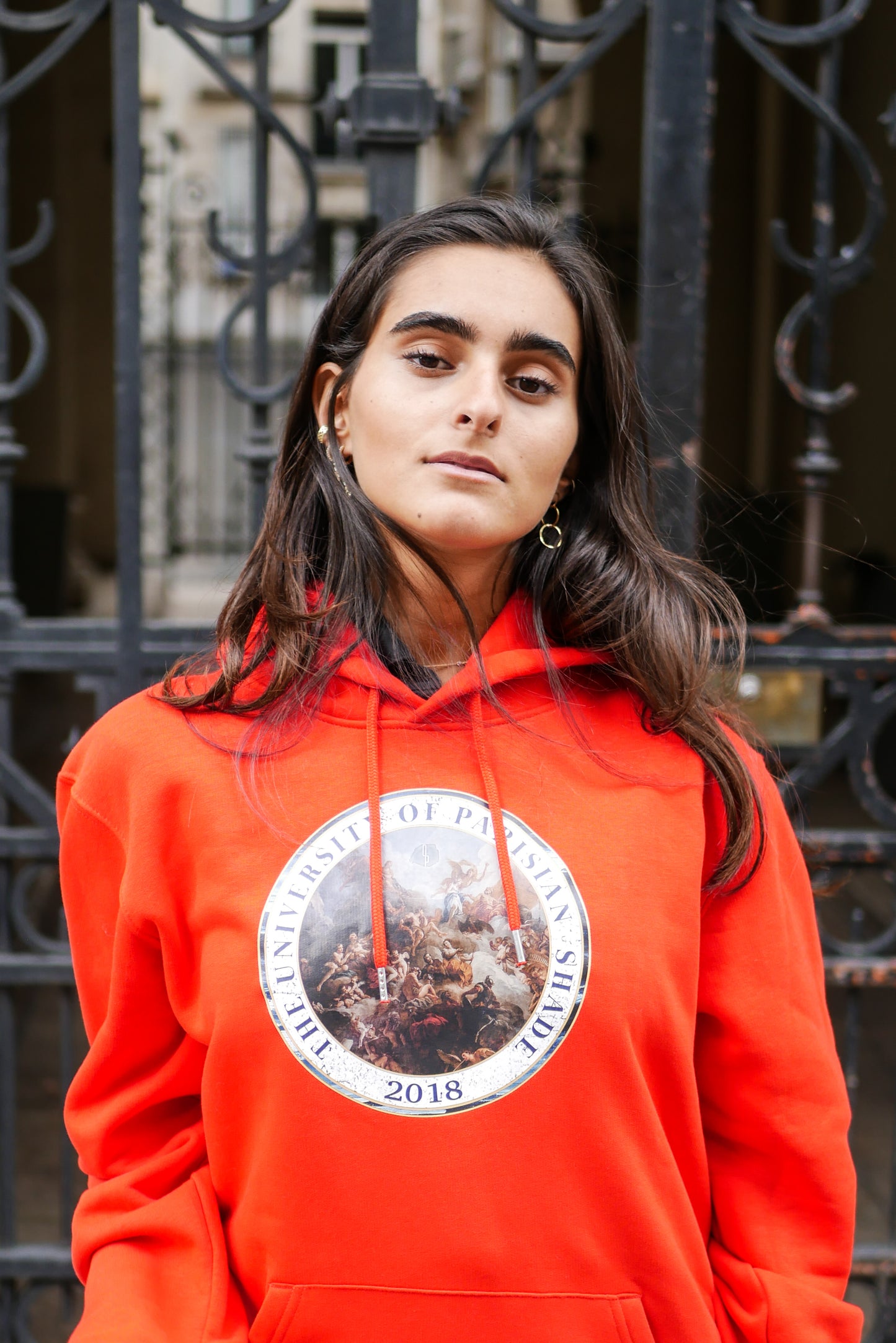 Hoodie University - Bright Red - Ombre Parisienne
