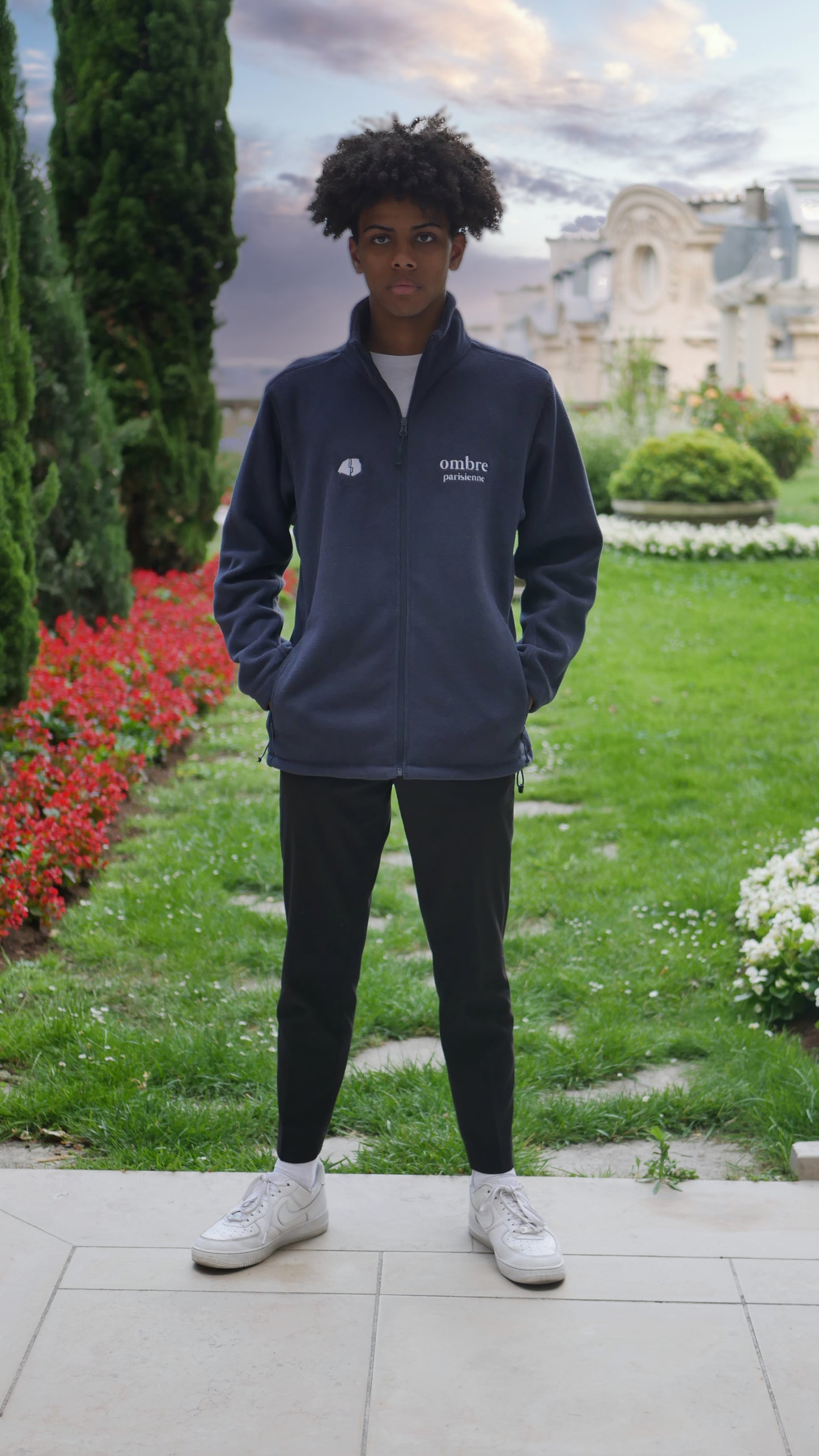 Fleece Jacket Ombre Parisienne - Navy - Ombre Parisienne