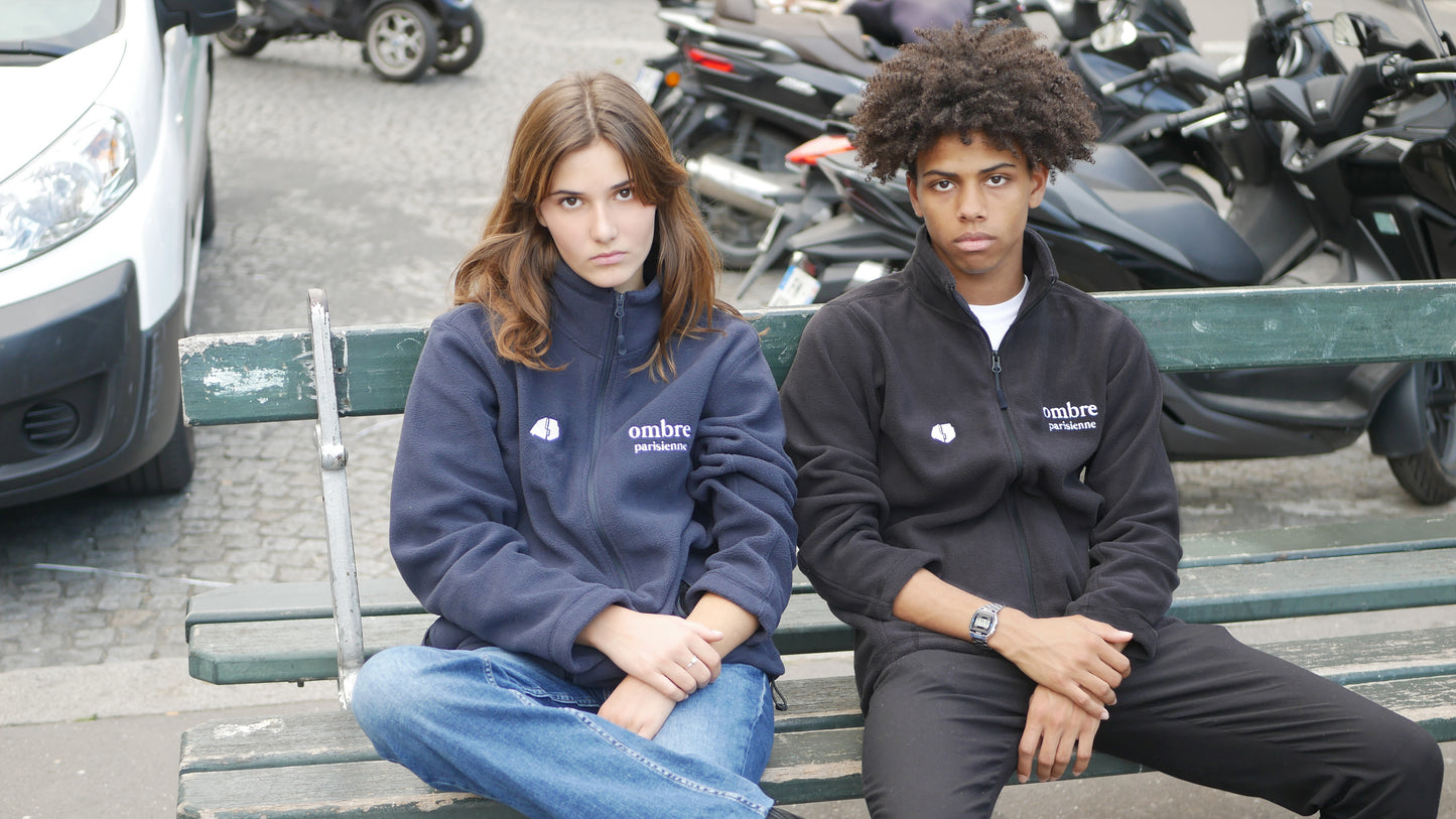 Fleece Jacket Ombre Parisienne - Navy - Ombre Parisienne