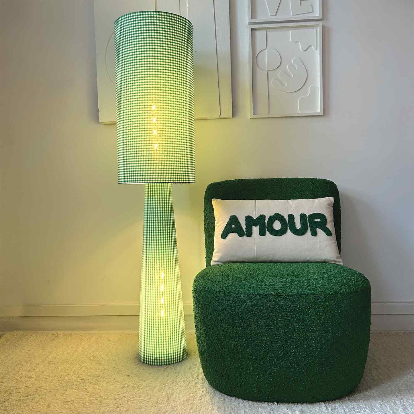 Lampadaire "Arthur" - Carreaux verts