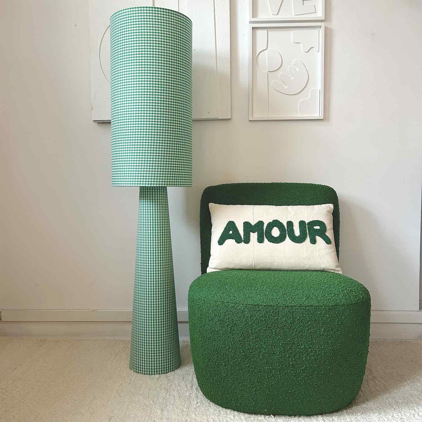 Lampadaire "Arthur" - Carreaux verts