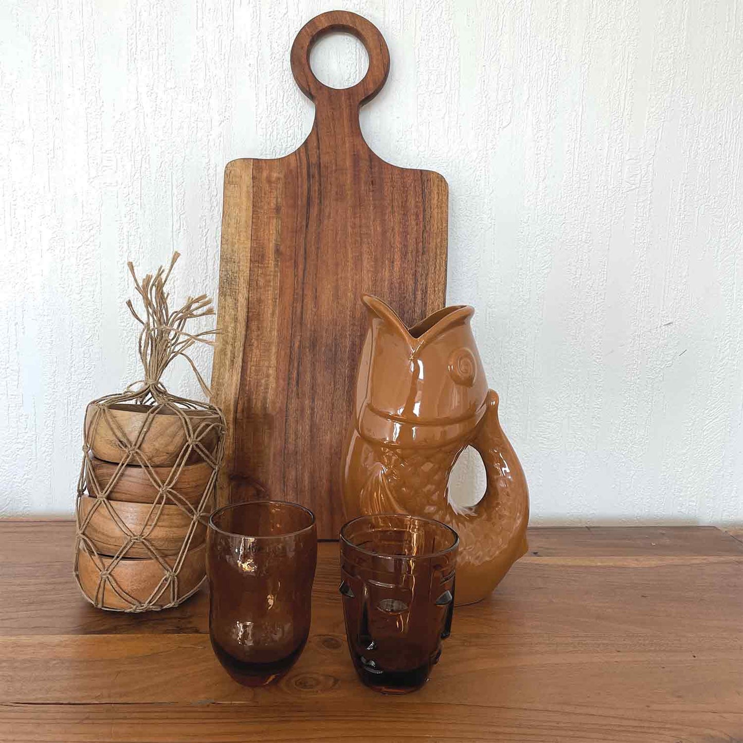 Vase / Carafe Poisson - Marron