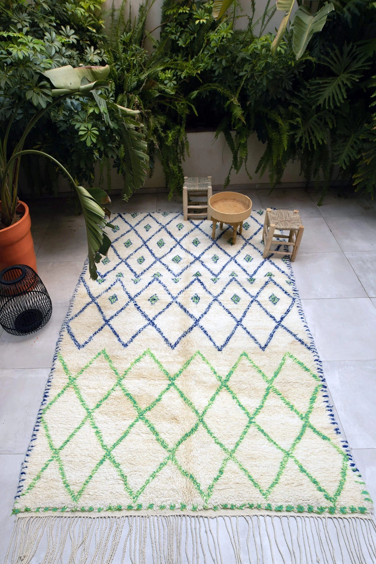 Tapis Amazigh laine Majorelle