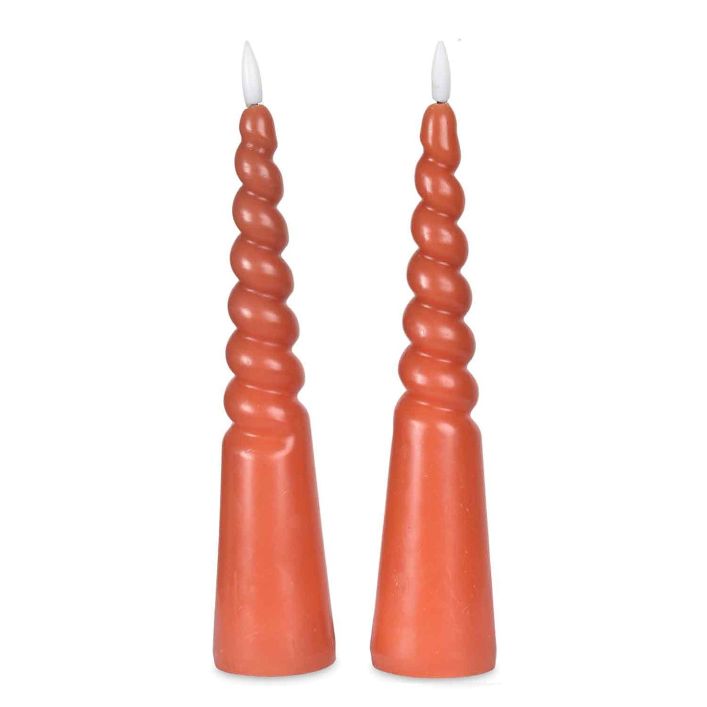 2 Bougies "Agathe" Torsadées Led - Aquilain