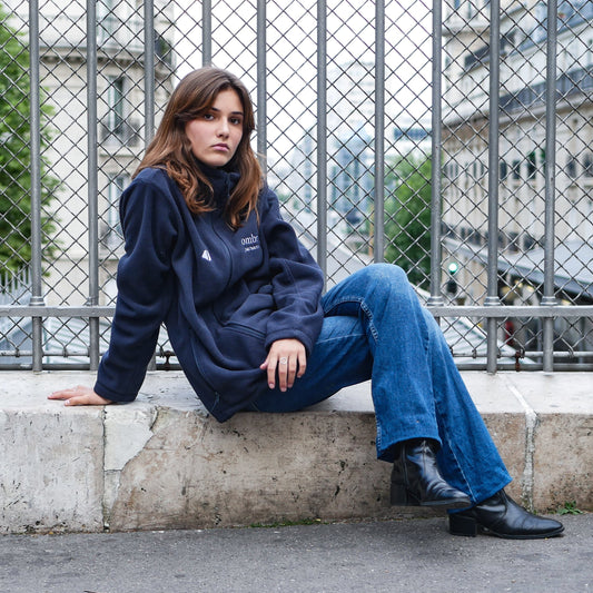 Fleece Jacket Ombre Parisienne - Navy - Ombre Parisienne