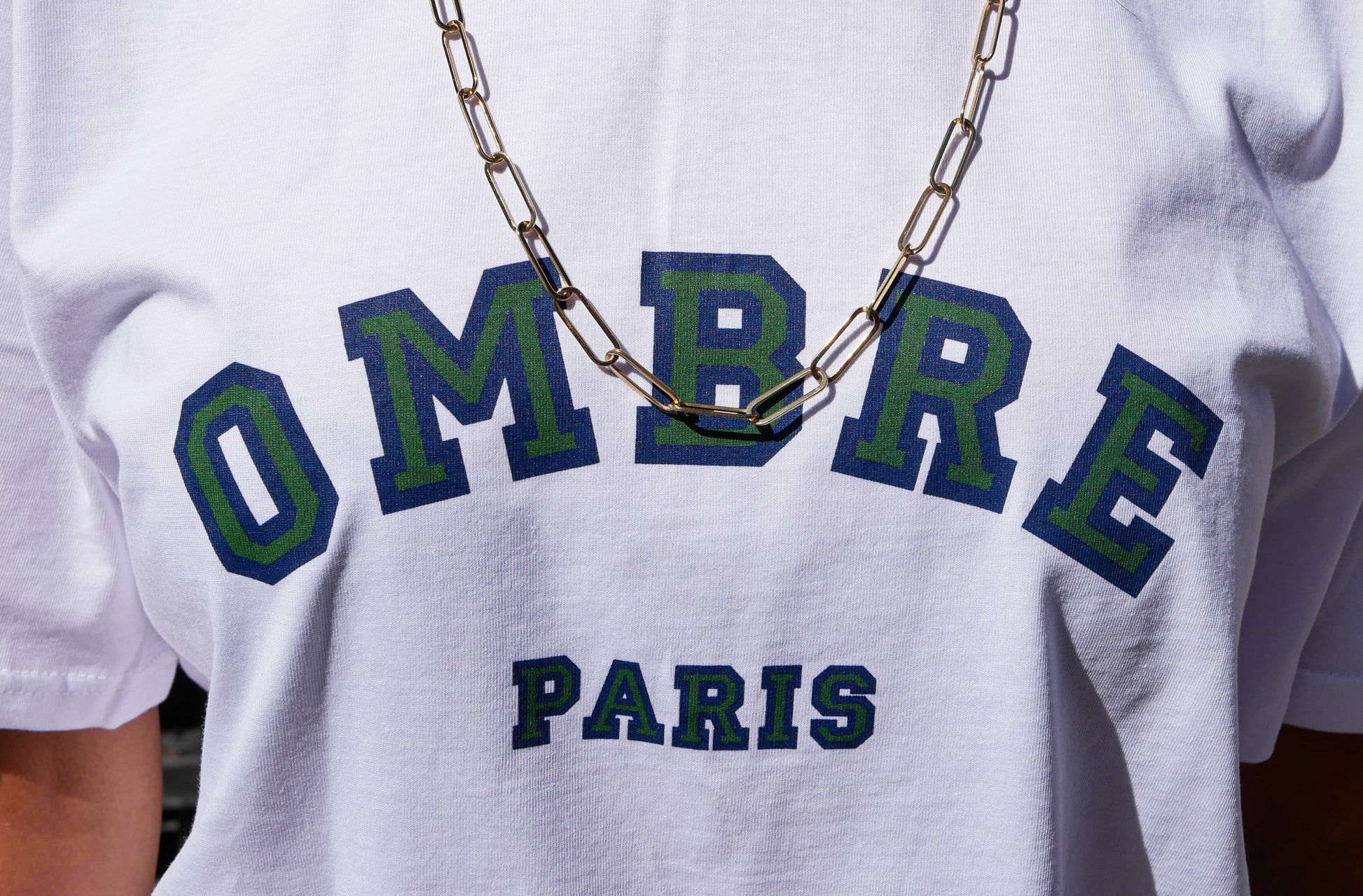 T-shirt College - White - Ombre Parisienne