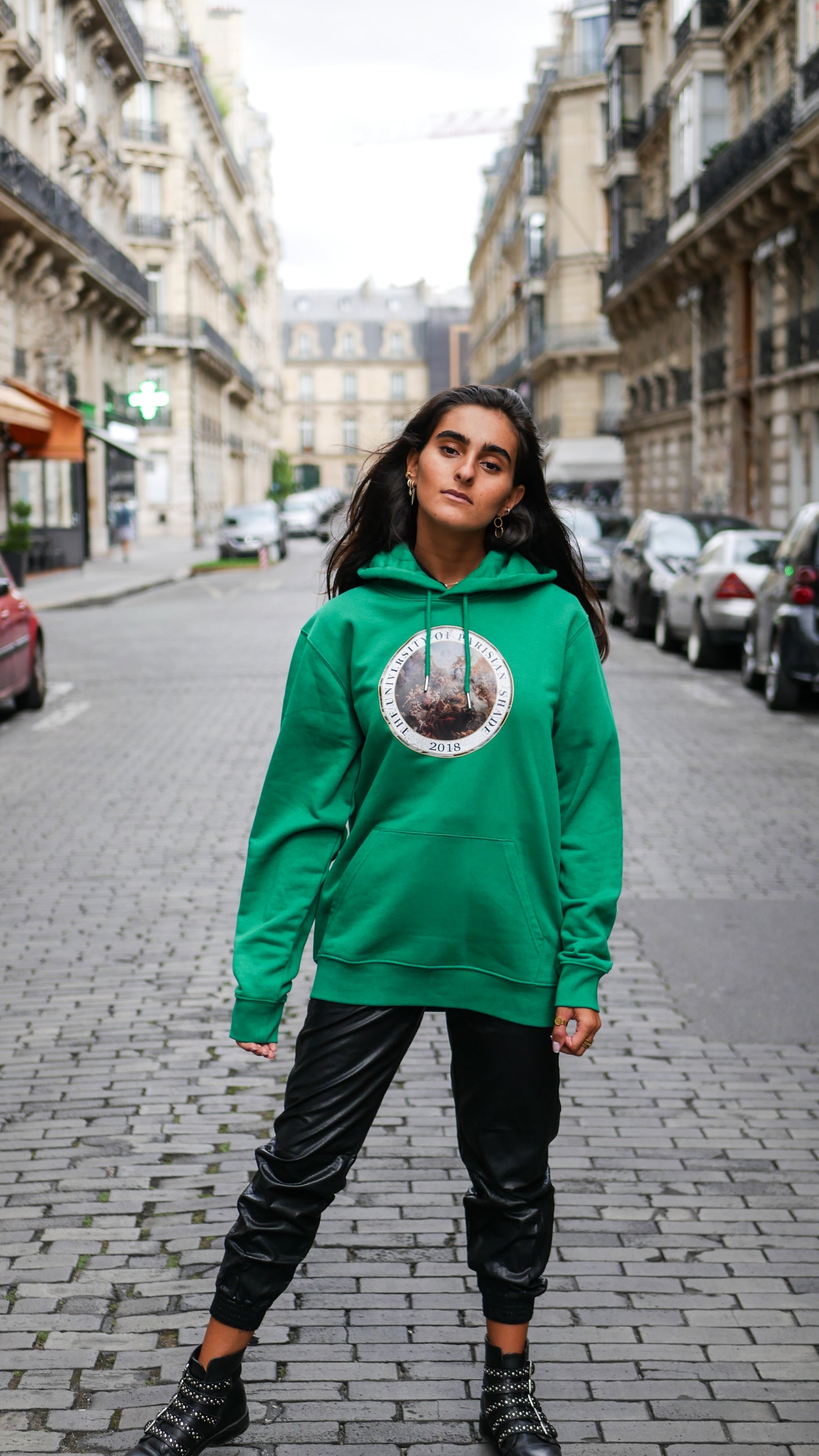 Hoodie University - Varsity Green - Ombre Parisienne