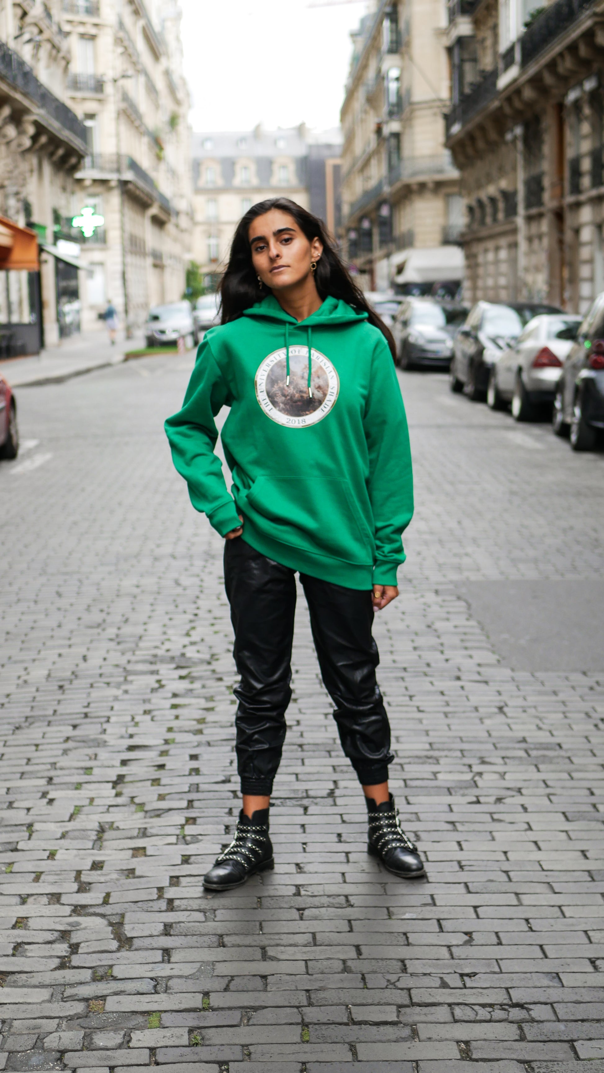 Hoodie University - Varsity Green - Ombre Parisienne