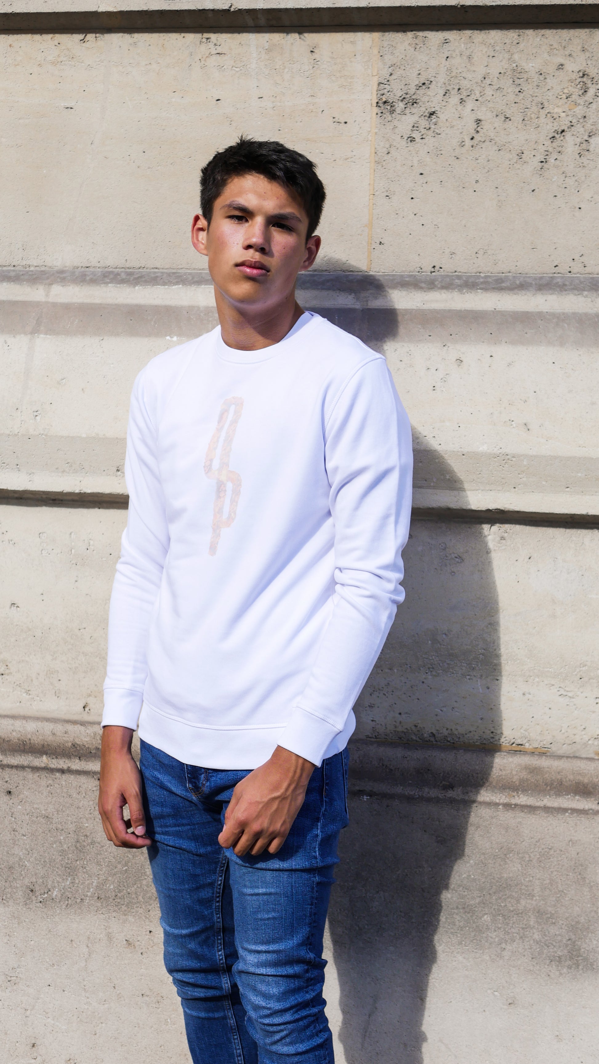 Crewneck Tramonto - White - Ombre Parisienne