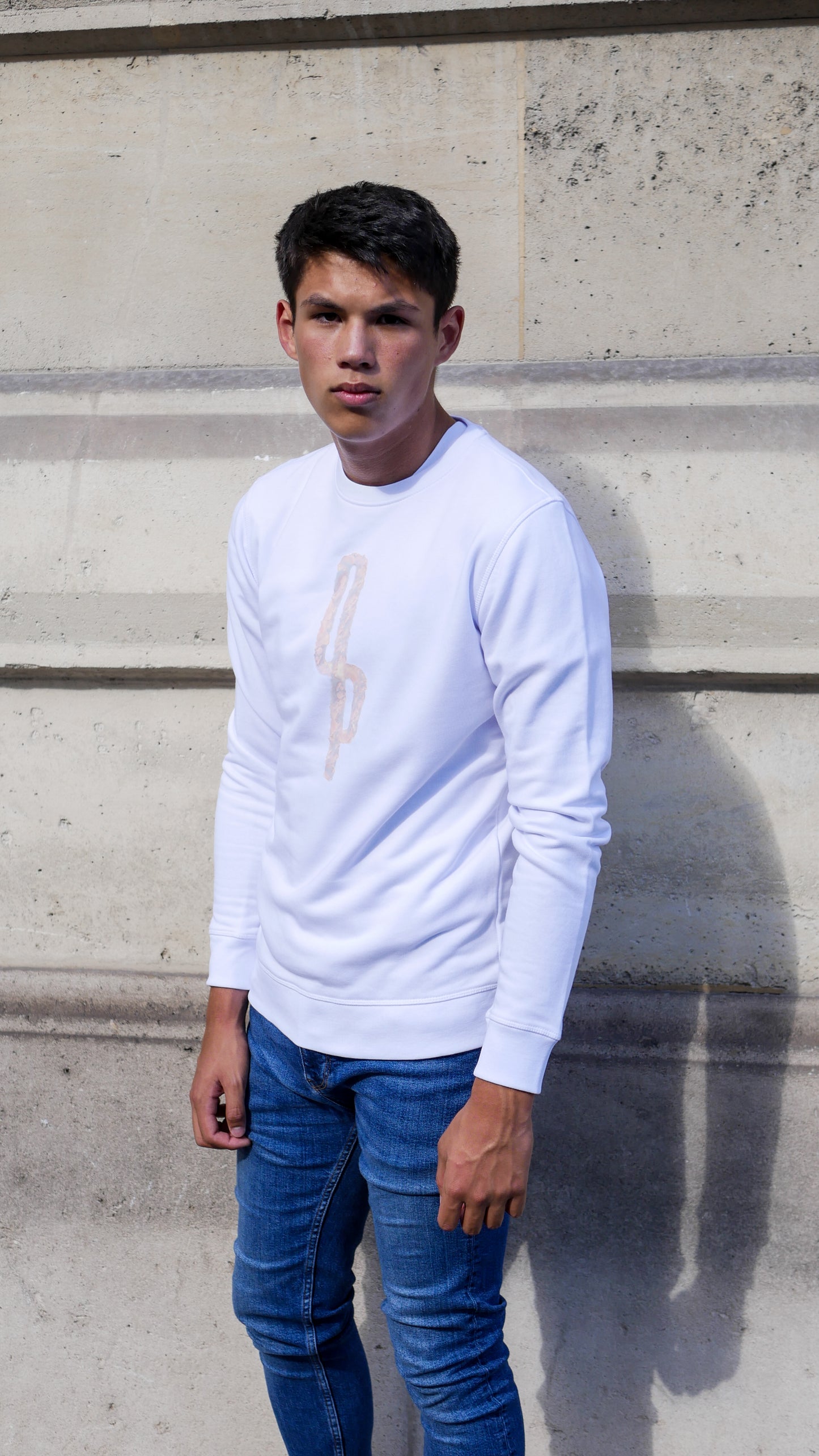 Crewneck Tramonto - White - Ombre Parisienne