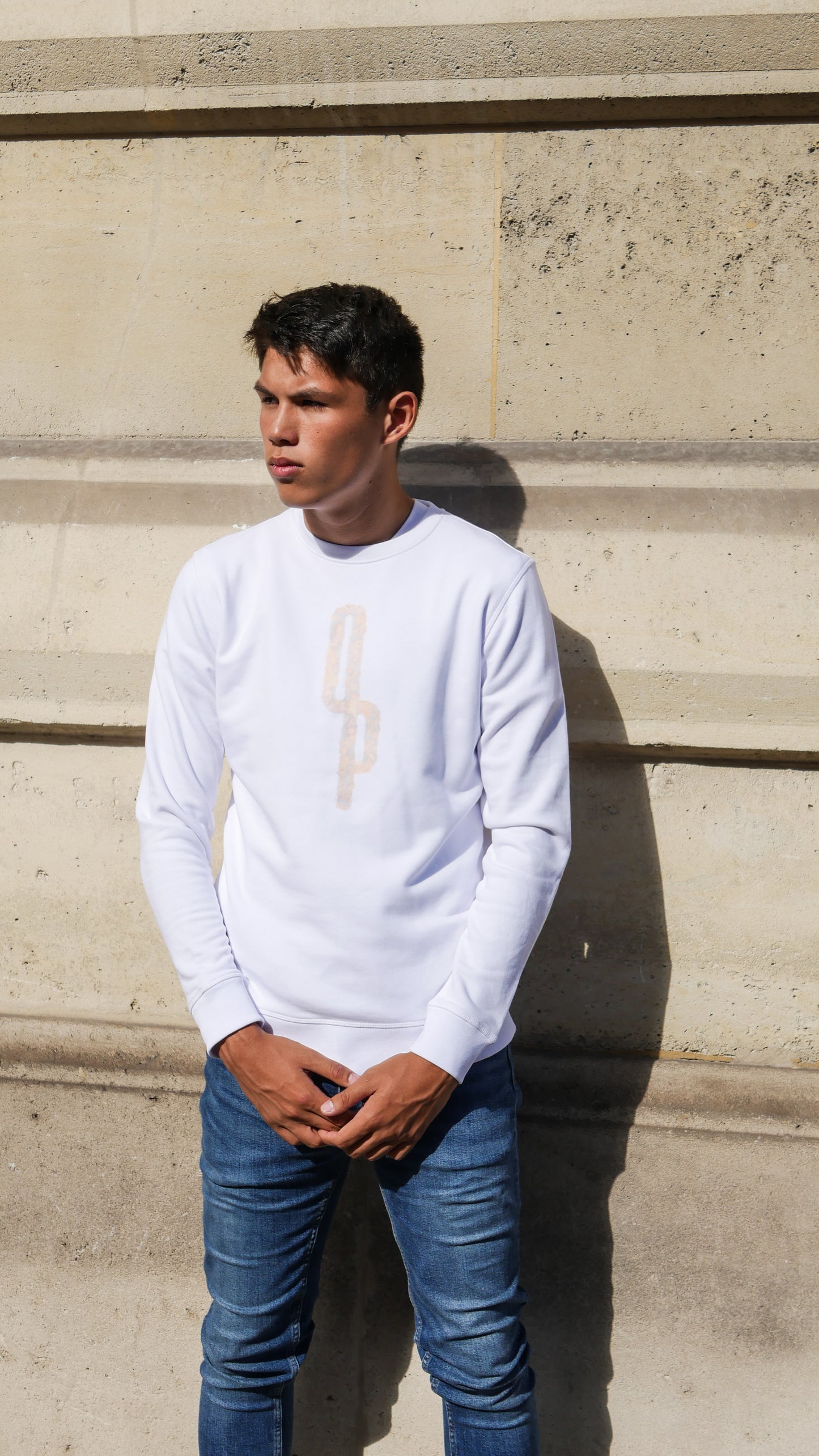 Crewneck Tramonto - White - Ombre Parisienne