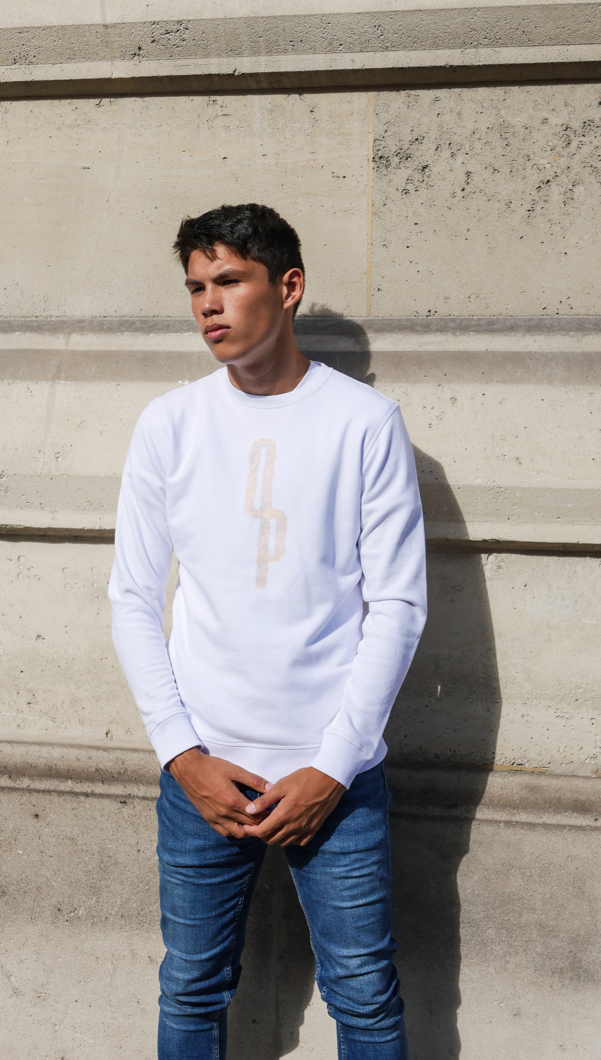 Crewneck Tramonto - White - Ombre Parisienne